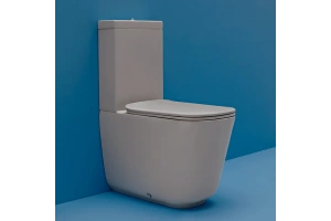 Крышка-сиденье Kerasan Tribeca серый матовый/хром, с микролифтом (519159) - 2