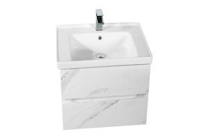 TECHNO База под раковину подвесная с двумя выкатными ящиками,Монти мрамор AM-Techno-600-2C-SO-MR960 - 3