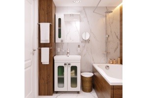 Тумба с раковиной Misty Урал 60 белая - 2