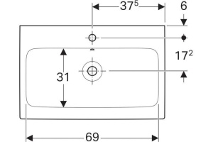 Раковина подвесная, цвет: белый - 2