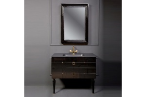 Зеркало Armadi Art Terso 70х100 с подсветкой черный глянец - 3