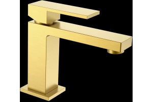 Смеситель для раковины Boheme Qubic золото матовый