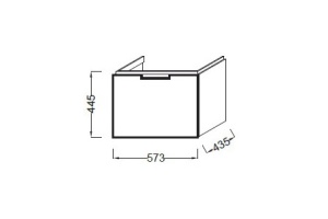 Тумба под раковину Jacob Delafon  57.3 см (EB1130-G80) - 2