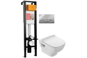 Комплект Jacob Delafon Struktura E21754RU-00 кнопка хром