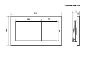 Кнопка смыва TIMO REKO белый (FP-004W) - 2