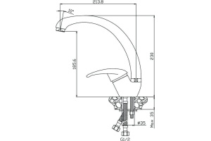 Смеситель Olive'S Lerida 08430LR для кухонной мойки - 2