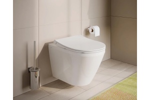 Комплект подвесного унитаза с инсталляцией VitrA Integra Round белый с сиденьем микролифт и кнопкой хром - 2