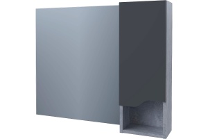 Зеркало-шкаф Stella Polar Абигель 80 серый