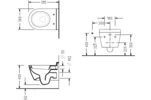 Унитаз подвесной Serel Smart с функцией биде, с микролифтом SM25BM - 2