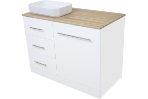 Комплект мебели Misty Респект 120 L под стиральную машину белый - 3