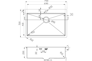 Мойка кухонная Zorg Inox R 7551 - 2