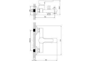 Смеситель для ванны, Sena, IDDIS, SENSB00i02WA - 2