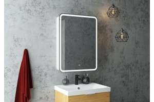 Зеркало-шкаф с подсветкой ART&MAX PLATINO AM-Pla-600-800-1D-L-DS-F - 2