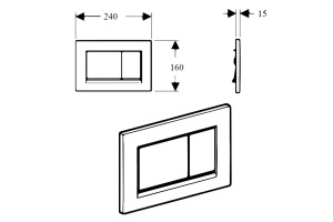 Кнопка смыва Boheme бронза (654) - 2
