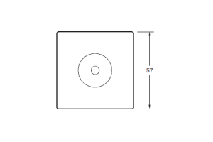 E14790-CP заглушки EO для душевой штанги квадратные современный дизайн (хром) - 2