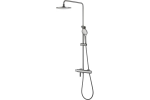 Душевая стойка Lemark Bronx c термостатом, графит LM3772GM