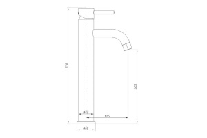 Смеситель для раковины ABBER Wasser Kreis черный матовый (AF8111B) - 3