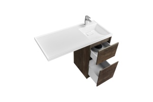 Тумба под раковину без фасада Aquaton Лондри 40 темное дерево - 2