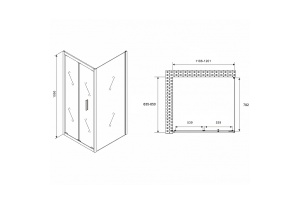 Душевой уголок Abber Sonnenstrand 120х85 хром стекло прозрачное - 2