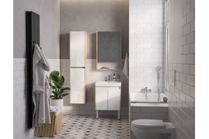 Комплект мебели Aquaton Сканди Doors 55 Белый глянец Дуб верона