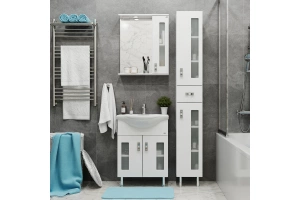 Тумба с раковиной Onika Кристалл 60 белый  - 3