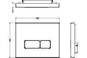 Клавиша смыва Weltwasser WW MARBERG 410 SE CR хром (10000005951) - 2