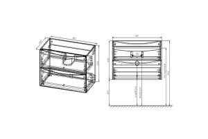 Комплект мебели Vincea Gio Mia 80 темное дерево - 3