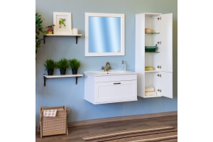 Мебель для ванной Sanflor Ванесса 75 подвесная, белая - 2