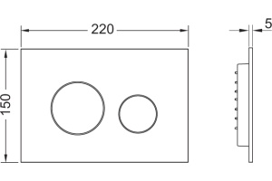 Кнопка смыва TECE Loop 9240924 черная глянцевая - 2