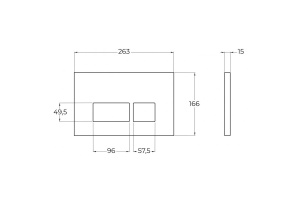 Кнопка смыва BelBagno матовый хром (BB040CR.MAT) - 2