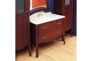 Тумба с раковиной Bellezza Грация Люкс 100 вишня 2 ящика
