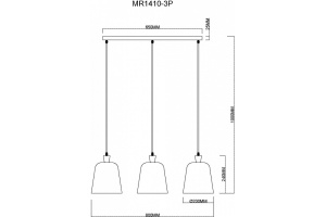 Подвесной светильник MyFar Madina MR1410-3P - 2