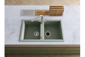 Мойка кухонная Omoikiri Kitagawa Artceramic/wind green (4993731) - 3