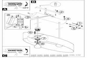 Подвесной светильник Eglo Pasteri 31582 - 3