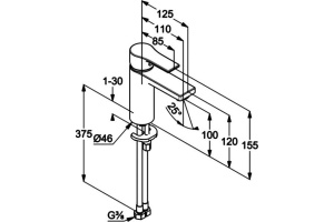 Смеситель Kludi Zenta SL для раковины 482920565 - 2