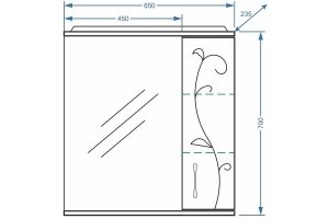 Зеркало-шкаф Stella Polar Фантазия 65 R с подсветкой белый - 3