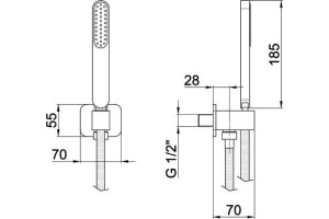 Душевой гарнитур Webert Comfort AC0847015 хром - 2