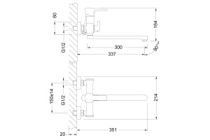 Смеситель Lemark Evitta LM0551C универсальный - 2