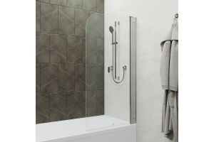 Шторка на ванну DIWO Псков 75х140 профиль хром глянцевый