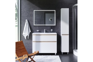 Зеркало AM.PM Gem 80 с LED-подсветкой, часами и косметическим зеркалом - 2