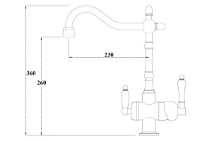 Смеситель Zorg Clean Water ZR 326 YF BR для кухонной мойки - 2