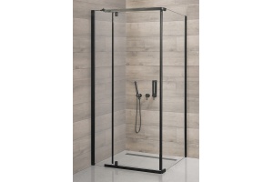 Душевой угол Royal Bath HPVD 100х90 профиль черный стекло прозрачное