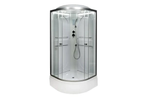 Душевая кабина Deto L 90х90 с подсветкой, хром (L590LED)