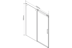 Душевая дверь Vincea Como 130 хром стекло прозрачное - 3