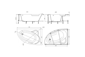 248641000 А/в асим Luna 170x115 Пр бел - 2