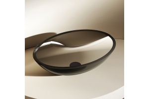 Раковина накладная ABBER Kristall 50 черный (AT2802Onyx)