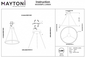 Подвесной светильник Maytoni Rim MOD058PL-L54B3K - 2