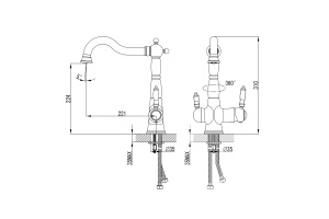 Смеситель для кухни с подключением к фильтру Lemark Villa (LM4858B) - 2