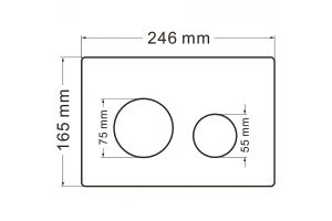 Клавиша смыва Abber хром - 2