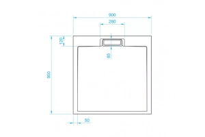 Душевой поддон RGW 90х90 белый - 2